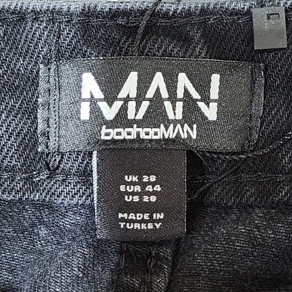 Boohoo Men's Skinny Flare Panel Paint Splatter Jeans - 28R - Picture 5 of 8